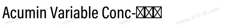 Acumin Variable Conc字体转换